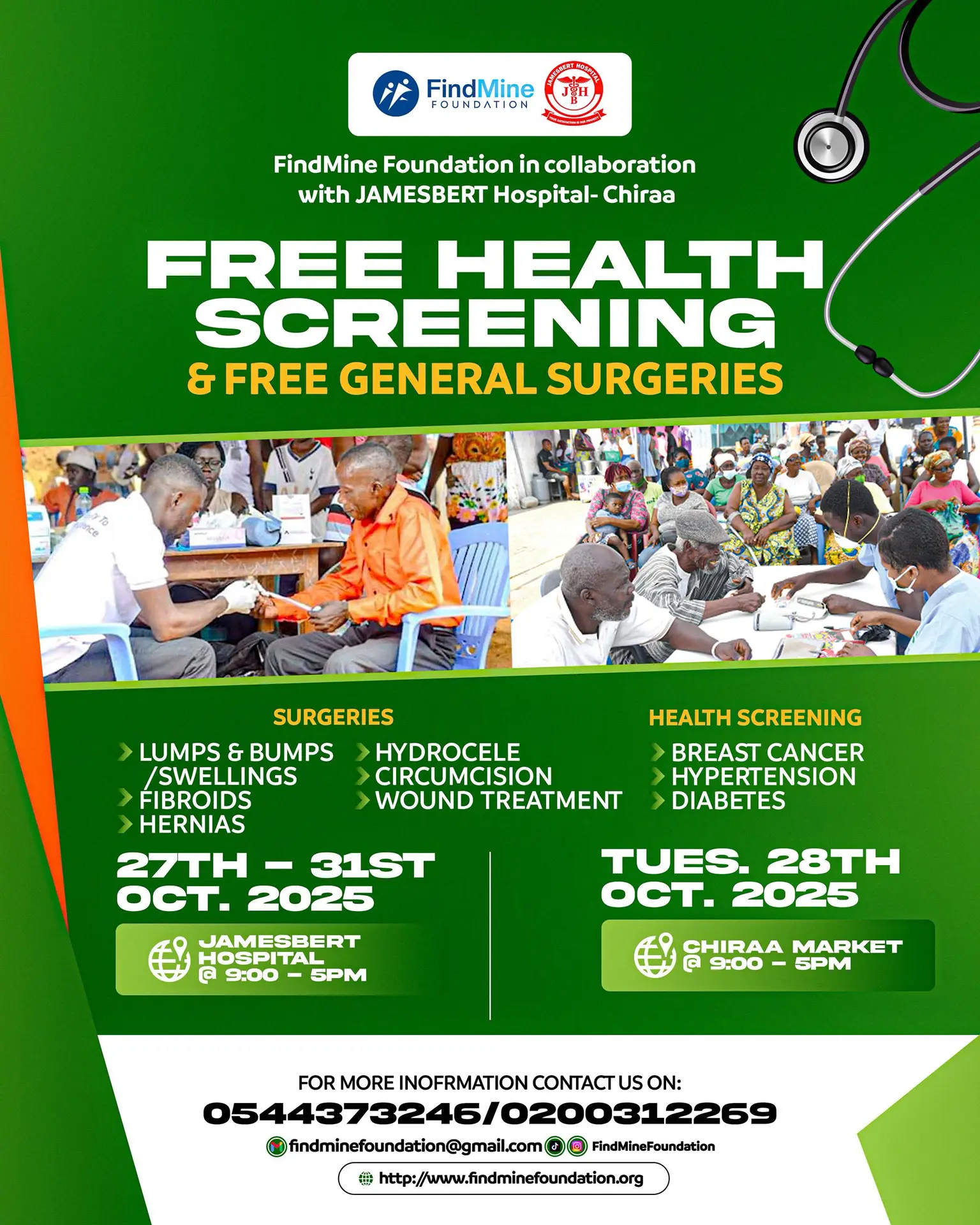 FindMine Foundation to Host Free Health Screenings and Surgeries in Chiraa