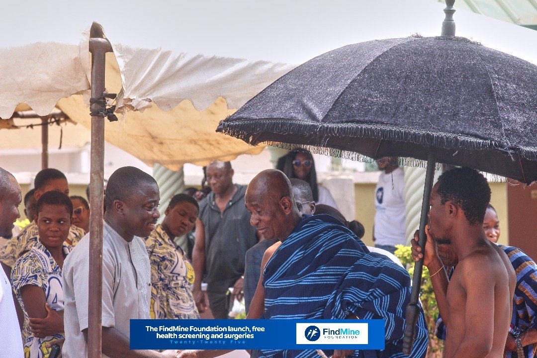 Chief of Chiraa and Benkumhene of the Dormaa Traditional Area, Barima Mintah Afari II Endorses FindMine Foundation’s Mission of Empowerment and Health ✅